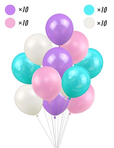 LUCK COLLECTION Mermaid Birthday Party Supplies Mermaid Foil Balloons Happy Birthday Banner Globos de látex para niñas Fiesta de cumpleaños Baby Shower Decoraciones de Despedida de Soltera