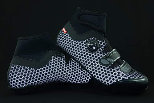 LUCK Zapatillas de Ciclismo para Invierno Winter MTB, con Suela de Carbono SHD, y Sistema rotativo de precisión acompañada de 2 velcros. (43 EU)