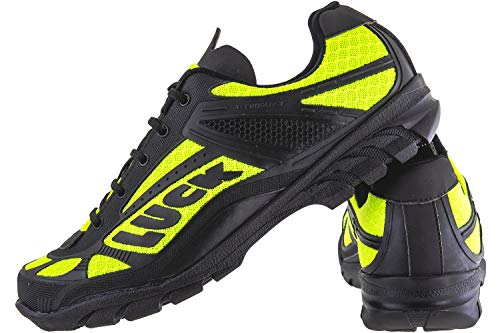LUCK Zapatillas de Ciclismo Predator 18.0,con Suela de EVA Ideal para Poder adaptarte a Cualquier Terreno y disciplina Deportiva. (40 EU, Amarillo)