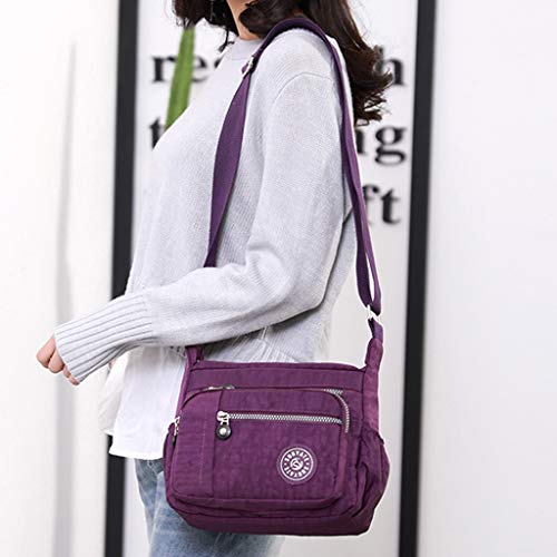 Luckycat Bolso Bandolera Mujer Bolsos de Moda Impermeable Mochilas Bolsas de Viaje Sport Messenger Bag Bolsos Baratos Mano para Escolares Tablet Nylon