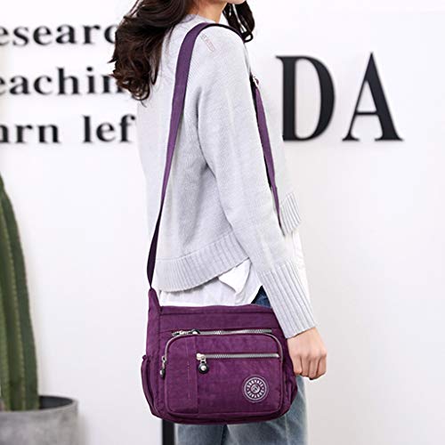 Luckycat Bolso Bandolera Mujer Bolsos de Moda Impermeable Mochilas Bolsas de Viaje Sport Messenger Bag Bolsos Baratos Mano para Escolares Tablet Nylon