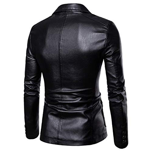 Luckycat Hombres Cuero Chaquetas De Traje Y Americanas Informal Business Casual Blazer Slim Fit Chaquetas de Traje Casual para Hombre Chaqueta Slim Fit Trajes de Abrigo Chaqueta Casual sólida Tops