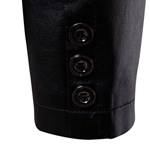 Luckycat Hombres Cuero Chaquetas De Traje Y Americanas Informal Business Casual Blazer Slim Fit Chaquetas de Traje Casual para Hombre Chaqueta Slim Fit Trajes de Abrigo Chaqueta Casual sólida Tops