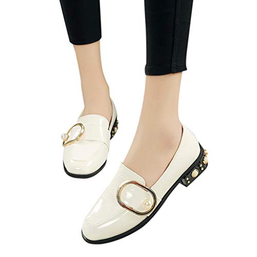 Luckycat Mujeres Punta Redonda Primavera Otoño Slip-on Flats Mocasines de Plataforma para Mujer Fringe Vintage Oxfords Zapatos Brogue OtoñO ResbalóN Mujeres Pisos Plataforma Calzado Informal