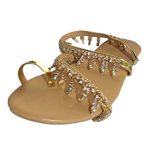 Luckycat Sandalias De Vestir Plano para Mujer Verano Primavera 2020 Calzado Chanclas Fiesta Playa Elegantes Sandalias De Punta Abierta Roma Casual Fiesta Cómodo