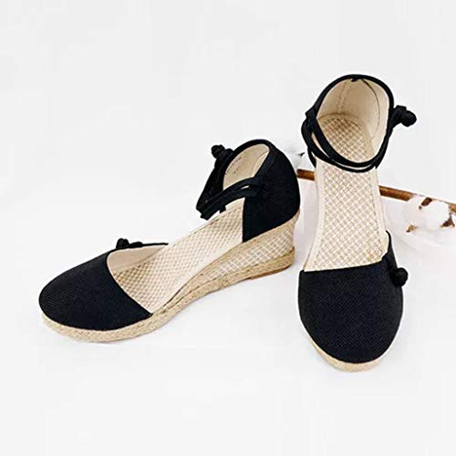 Luckycat Sandalias Mujer Cuña Alpargatas Plataforma Bohemias Romanas Mares Playa Gladiador Verano Tacon Planas Zapatos Zapatillas