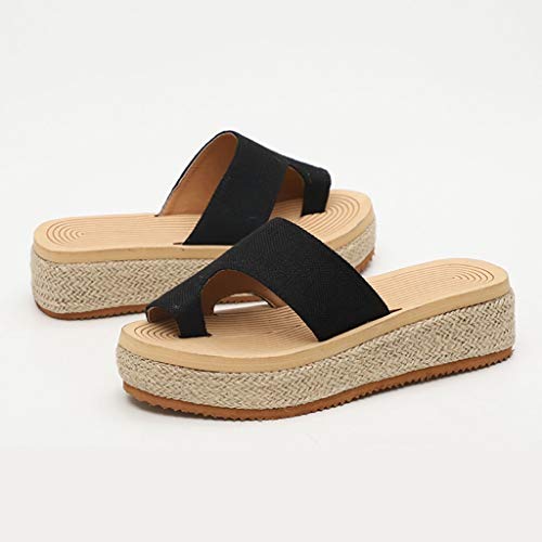 Luckycat Sandalias para Mujer de Dedo Verano 2020 Plataforma Cuña Chanclas para Mujer Playa Comodas Zapatos de Maternidad Mules Fiesta Sandalias Mujer Vestir Elegantes Tacon Medio