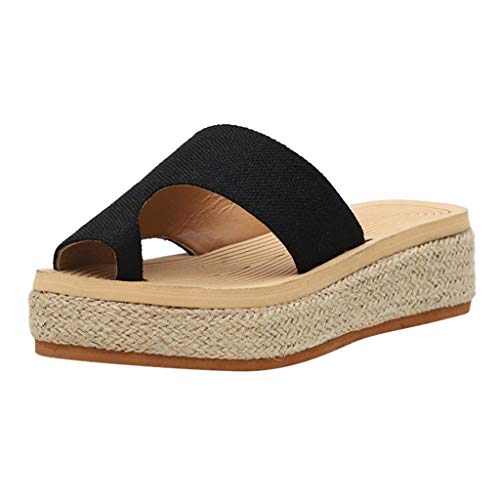 Luckycat Sandalias para Mujer de Dedo Verano 2020 Plataforma Cuña Chanclas para Mujer Playa Comodas Zapatos de Maternidad Mules Fiesta Sandalias Mujer Vestir Elegantes Tacon Medio