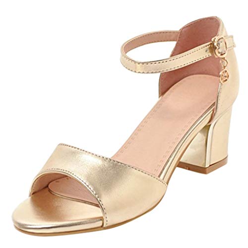 Luckycat Sandalias Punta Cerrada para Mujer Sandalias con Correa de Tobillo para Mujer Sandalia con Pulsera para Mujer Zapatos de Playa y Piscina para Mujer Sandalias Mujer Arco Tacón Alto