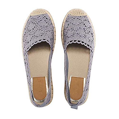 Luckycat Zapatos Alpargatas Mujer Ocasionales Loafer Zapatos Moda Planos Alpargatas Alpargatas Clásica Lona Mujer Zapatillas Slip-on práctico cómodo comode Mujer Brillantes básica Paja tacón Plano