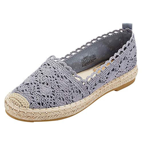 Luckycat Zapatos Alpargatas Mujer Ocasionales Loafer Zapatos Moda Planos Alpargatas Alpargatas Clásica Lona Mujer Zapatillas Slip-on práctico cómodo comode Mujer Brillantes básica Paja tacón Plano