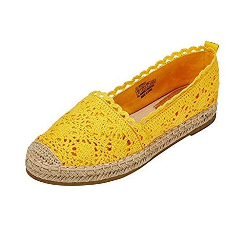 Luckycat Zapatos Alpargatas Mujer Ocasionales Loafer Zapatos Moda Planos Alpargatas Alpargatas Clásica Lona Mujer Zapatillas Slip-on práctico cómodo comode Mujer Brillantes básica Paja tacón Plano