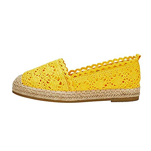 Luckycat Zapatos Alpargatas Mujer Ocasionales Loafer Zapatos Moda Planos Alpargatas Alpargatas Clásica Lona Mujer Zapatillas Slip-on práctico cómodo comode Mujer Brillantes básica Paja tacón Plano