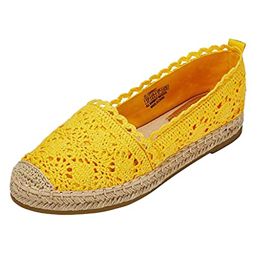 Luckycat Zapatos Alpargatas Mujer Ocasionales Loafer Zapatos Moda Planos Alpargatas Alpargatas Clásica Lona Mujer Zapatillas Slip-on práctico cómodo comode Mujer Brillantes básica Paja tacón Plano