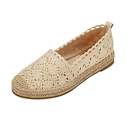 Luckycat Zapatos Alpargatas Mujer Ocasionales Loafer Zapatos Moda Planos Alpargatas Alpargatas Clásica Lona Mujer Zapatillas Slip-on práctico cómodo comode Mujer Brillantes básica Paja tacón Plano