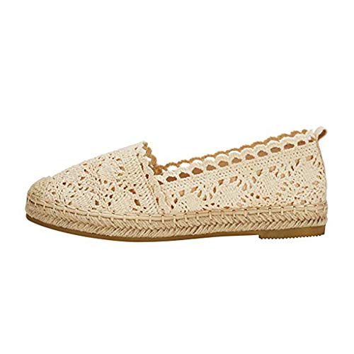 Luckycat Zapatos Alpargatas Mujer Ocasionales Loafer Zapatos Moda Planos Alpargatas Alpargatas Clásica Lona Mujer Zapatillas Slip-on práctico cómodo comode Mujer Brillantes básica Paja tacón Plano
