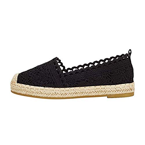 Luckycat Zapatos Alpargatas Mujer Ocasionales Loafer Zapatos Moda Planos Alpargatas Alpargatas Clásica Lona Mujer Zapatillas Slip-on práctico cómodo comode Mujer Brillantes básica Paja tacón Plano