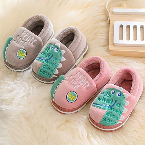 Luckycat Zapatos Antideslizantes para Bebé Niñas de Algodón Suave con Modelo de Dinosaurio Zapatillas para Primeros Pasos para Recién Nacidos Zapatillas de Estar por casa Unisex bebé
