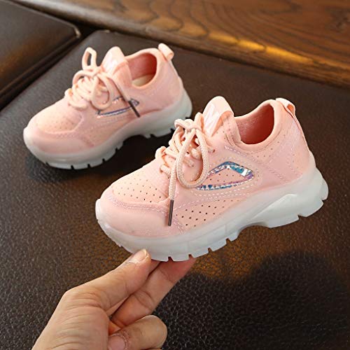 Luckycat Zapatos LED Niños Niñas Zapatillas Deportivas Unisex Calzado Deportivo Luces Zapatos Iluminados Lentejuelas Antideslizante Chicos Chicas Zapatos Calzado