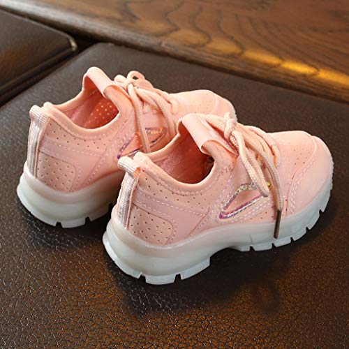 Luckycat Zapatos LED Niños Niñas Zapatillas Deportivas Unisex Calzado Deportivo Luces Zapatos Iluminados Lentejuelas Antideslizante Chicos Chicas Zapatos Calzado