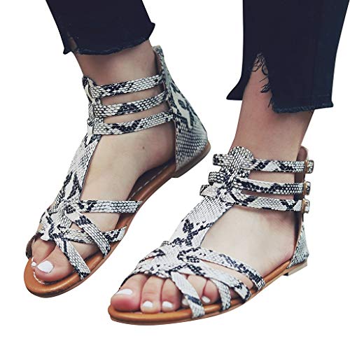 Luckycat Zapatos Planos de Mujer Sandalias Mujer Verano 2019 Zapatos Mujer Fiesta Sandalias de Vestir Slippers Estampado De Leopardo Primavera Verano Zapatos para Mujer