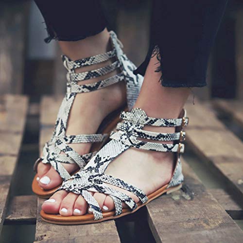 Luckycat Zapatos Planos de Mujer Sandalias Mujer Verano 2019 Zapatos Mujer Fiesta Sandalias de Vestir Slippers Estampado De Leopardo Primavera Verano Zapatos para Mujer