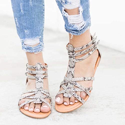 Luckycat Zapatos Planos de Mujer Sandalias Mujer Verano 2019 Zapatos Mujer Fiesta Sandalias de Vestir Slippers Estampado De Leopardo Primavera Verano Zapatos para Mujer