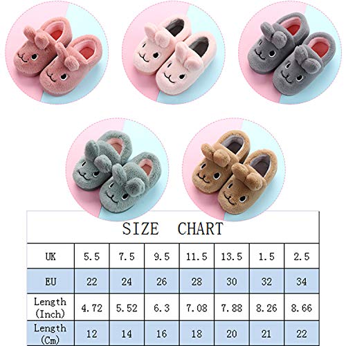 Lvptsh Zapatillas de Estar por Casa para Niña Invierno Caliente Pantuflas Antideslizante Niño Cálidode Slippers Casa