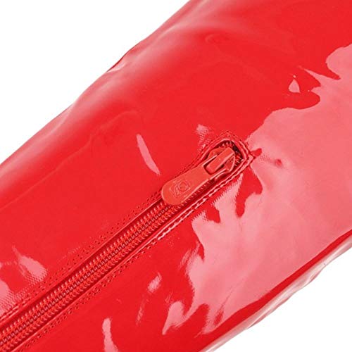 Lydee Mujer Moda OverBotas Rodilla Square Heels Noche Partido Botas Largas Thight High Botas Red Talla 41