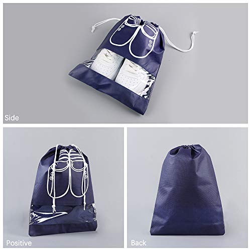 LZYMSZ Zapatos de Viaje Bolsa de Acabado Bolsa a Prueba de Polvo Zapatos Bolsa de Almacenamiento Bundle Bolsas de Organizador de Bolsillo Ventana Transparente para Botas, TAC¨®n Alto (5PCS-M)