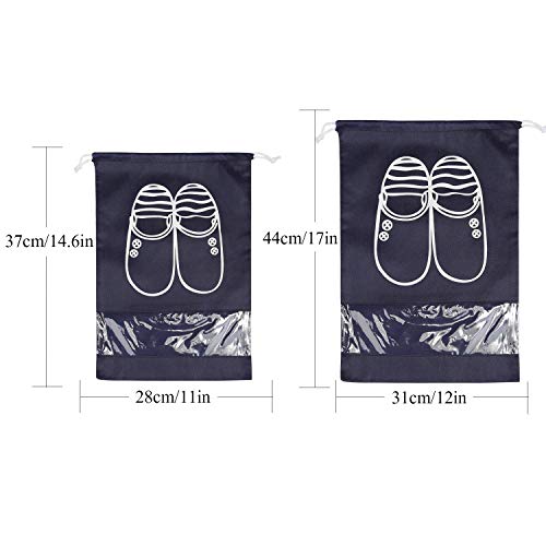 LZYMSZ Zapatos de Viaje Bolsa de Acabado Bolsa a Prueba de Polvo Zapatos Bolsa de Almacenamiento Bundle Bolsas de Organizador de Bolsillo Ventana Transparente para Botas, TAC¨®n Alto (5PCS-M)