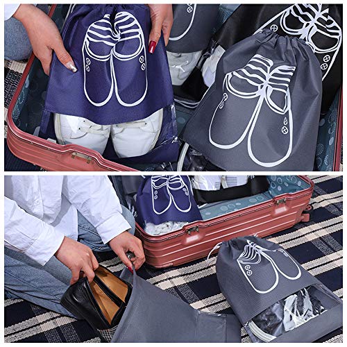 LZYMSZ Zapatos de Viaje Bolsa de Acabado Bolsa a Prueba de Polvo Zapatos Bolsa de Almacenamiento Bundle Bolsas de Organizador de Bolsillo Ventana Transparente para Botas, TAC¨®n Alto (5PCS-M)