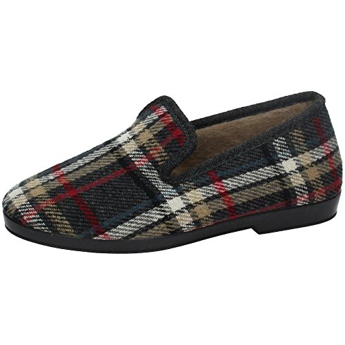 MADE IN SPAIN 163 Chinelas DE Cuadros Hombre Zapatillas CASA Gris 44