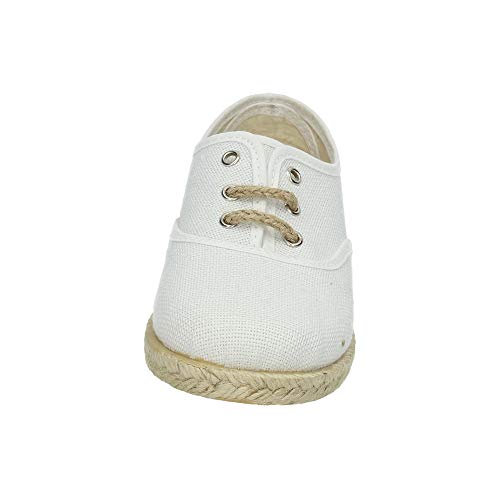 MADE IN SPAIN 260/L ESPARTEÑAS DE Lona NIÑO Zapatillas Blanco 27
