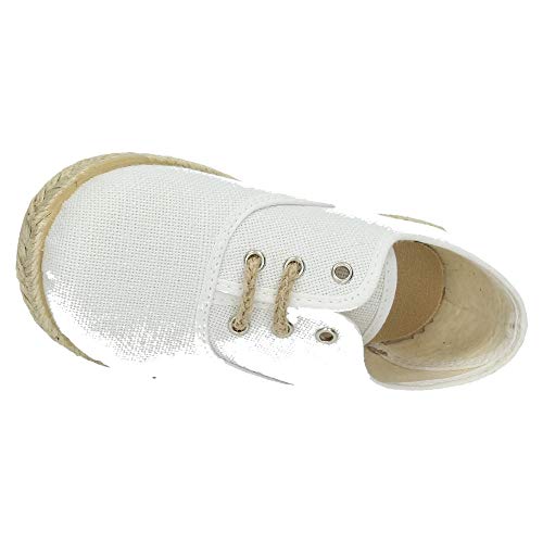 MADE IN SPAIN 260/L ESPARTEÑAS DE Lona NIÑO Zapatillas Blanco 29