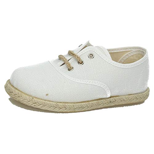 MADE IN SPAIN 260/L ESPARTEÑAS DE Lona NIÑO Zapatillas Blanco 29