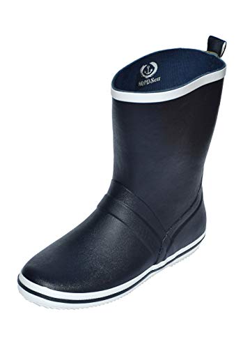 MADSea Cloud Botas de Goma Botas de Agua para Hombre y Mujer Media Caña Azul Oscuro, Color:Azul Oscuro, Tamaño:43 EU