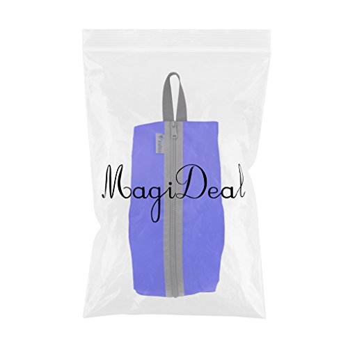 MagiDeal Bolsa Portátil Impermeable con Cremallera para Almacenamiento de Zapatos - Azul