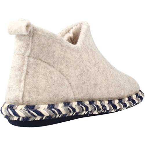 MAIA-FP - Crudo, 37EU - Zapatilla de casa para Mujer Hecha en Fieltro.