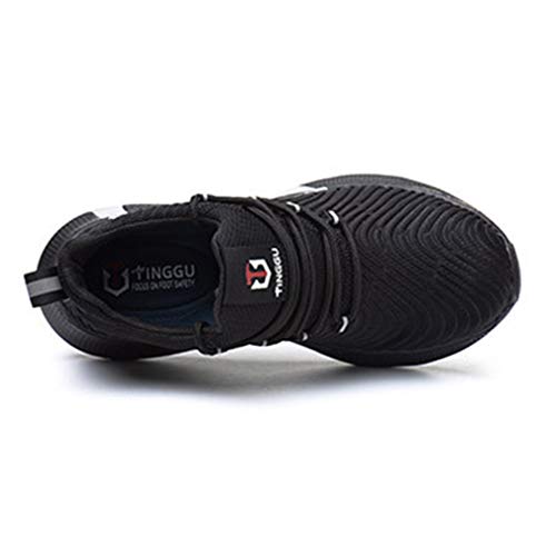 Maisheng Mujer Hombre Zapatillas de Seguridad Deportivos con Puntera de Acero Zapatos de Trabajo Entrenador Unisex Zapatillas - MA20100606