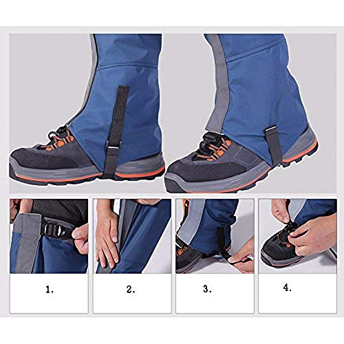 Malla de la Nieve Impermeable Calzas de la Pierna Calzas Transpirables de la Nieve Largas Caminatas al Aire Libre Senderismo Pesca Caza Polainas de Montar a Caballo