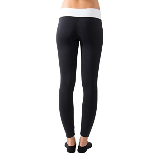 Malla Deportiva Femenina Negra con Cintura Blanca (XS)