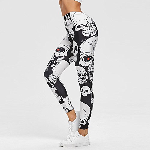 Mallas Deportivas Mujer Leggins Yoga Pantalon Elastico Cintura Altura Polainas para Running Pilates Fitness, A-Flor Gris, L