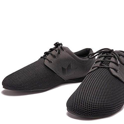 Manuel Reina - Zapatos de Baile Latino Hombre Daniel Sport Black - Bailar Bachata y Salsa (43 EU)