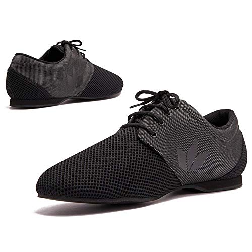 Manuel Reina - Zapatos de Baile Latino Hombre Daniel Sport Black - Bailar Bachata y Salsa (43 EU)