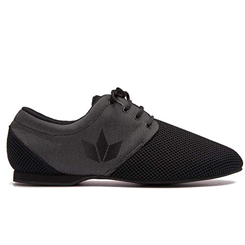 Manuel Reina - Zapatos de Baile Latino Hombre Daniel Sport Black - Bailar Bachata y Salsa (43 EU)