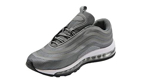 Mapleaf Zapatos Hombres Mujer Botas Running Air Deporte para Correr Zapatillas Deportivas 2213-grigio oscuro-42