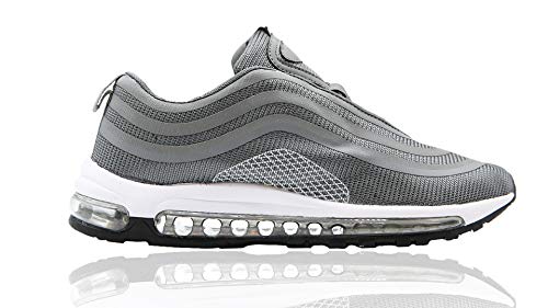 Mapleaf Zapatos Hombres Mujer Botas Running Air Deporte para Correr Zapatillas Deportivas 2213-grigio oscuro-42