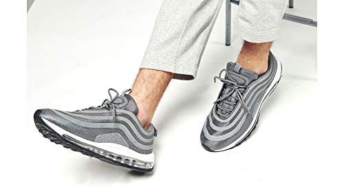 Mapleaf Zapatos Hombres Mujer Botas Running Air Deporte para Correr Zapatillas Deportivas 2213-grigio oscuro-43