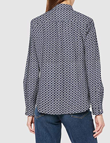 Marc O'Polo 2128142395 Blusa, Azul (Multi/Night Sky D06), 36 (Talla del Fabricante: 34) para Mujer